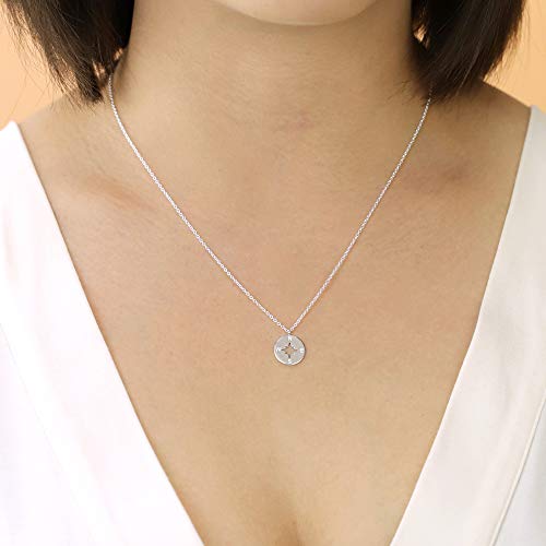 Boma Jewelry Sterling Silver Compass Necklace, 18 Inches2