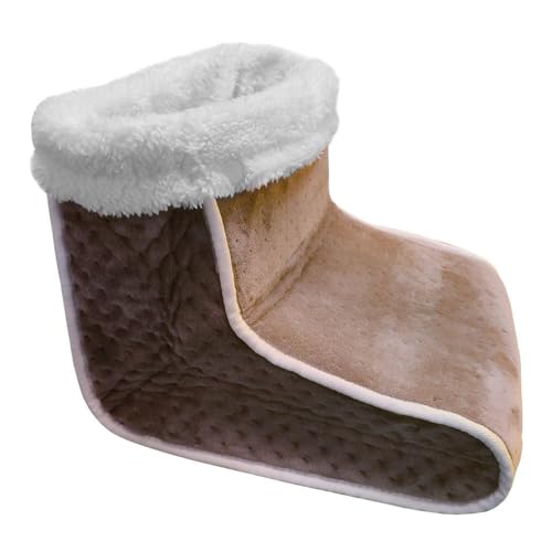 BE-TOOL Electric Heated Foot Warmer Soft Foot Heater with 4 Timing Settings & 6 Heat Levels Soft Heated Boots,Heating Pad for Bed,Under Desk,Office,Home(Brown BS 240V) -  CJY-BT-241209C13