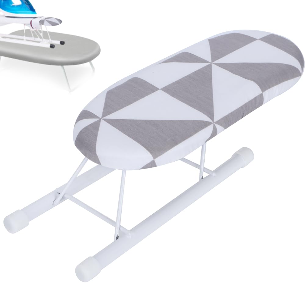 Small Sleeve Ironing Board, 10.2 Inch Portable Space Saving Small Ironing Board for Sewing, Craft Room, Household, Travel Use (Fashion Checkered)