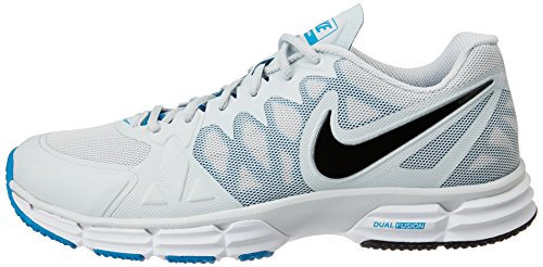 Image of Nike Men's Dual Fusion TR 6 Pure Platinum,Black,Light Black Lacquor,Light Blue Outdoor Multisport Training Shoes -9 UK /India (44 EU)(10 US)