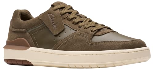 Clarks Para Hombre. 26183282 Zapatillas De Piel Courtlite2 Lo MarróN (43), Plano, Cordones, Casual - 4
