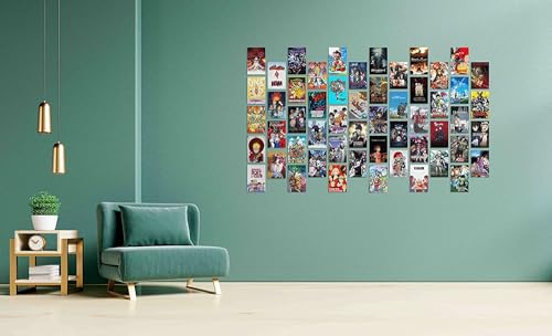 Image of SG Pack of 54 Aesthetic Anime Manga Wall Collage Kit Posters - 4 x 6 Inches Wall Decor Poster - Wall Art For Bedroom, Living room, Office (Vintage)