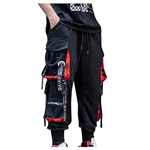 Pantalon hip hop homme large et droit style cargo sarouel multi-poches