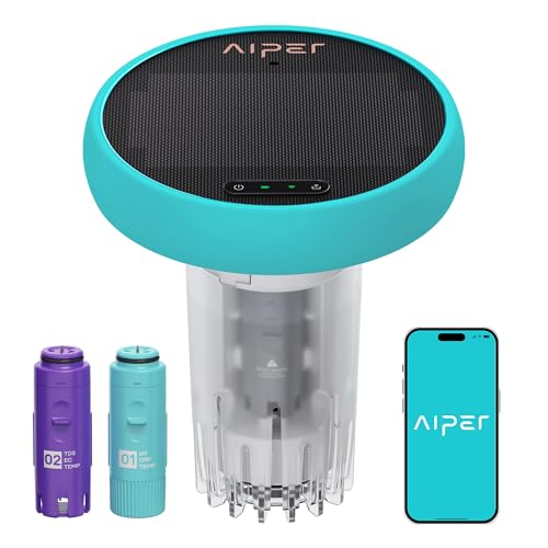 AIPER HydroComm Smart Pool Monitor, 24/7 Digital Water Testing for Pools, Hot Tubs & Spas, 5-in-1 Accurate Testing, App Control, Customized Optimizati