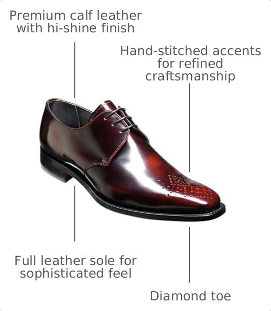 Image of BARKER Darlington Men's Handmade Leather Derby Oxford Dress Shoes - Timeless Elegance & Superior Craftsmanship for Formal & Business Wear