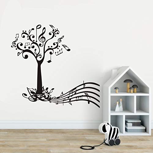 Art Wall Sticker Music Tree And Keys Notes Room Decoration Wall Decal Abstract Music Life Wall Decor Removable Poster Mural Vinyl Ly74 #TOP5