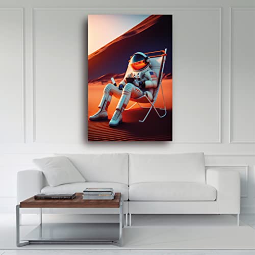 Impression sur toile de haute qualité astronaute tableau moderne - 3