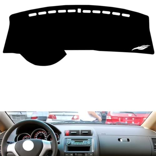 leather dash board cover mat Compatible with HONDA City S1 ，dashboard cover(Black)