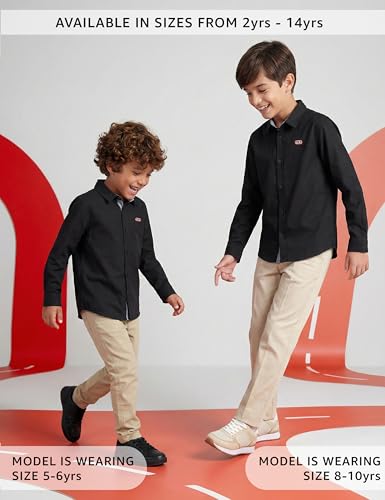 Image of Amazon Brand - Symbol Boys 100% Cotton Casual Shirt | Full Sleeves | Regular Fit | Age 2-14 Years
