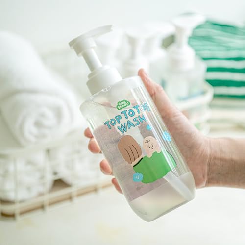 Image of Baby Wash & Shampoo - Made in Korea, Tear-Free Head-to-Toe Cleanser for Sensitive Skin, Low pH Plant-Based Foam, Unscented & Fragrance-Free, 16.9 fl.oz