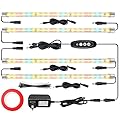 CXhome Plant Grow Light T5 Cabinet Lights ?Full Spectrum 3500K 6500K?Red LED 4 Strips with Auto Cycle Timer 3/6/12Hours Dual Channel 4 Brightness Closet Lights Growing Lamp for Indoor Plants