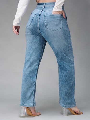 Image of Miss Chase A+ Women's Bootcut High Rise Regular-Length Stretchable Denim Shaping Jeans