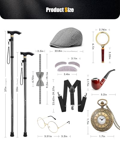Disfraz Old Man para Niños con Sombrero, Gafas y Chaleco miniatura 3