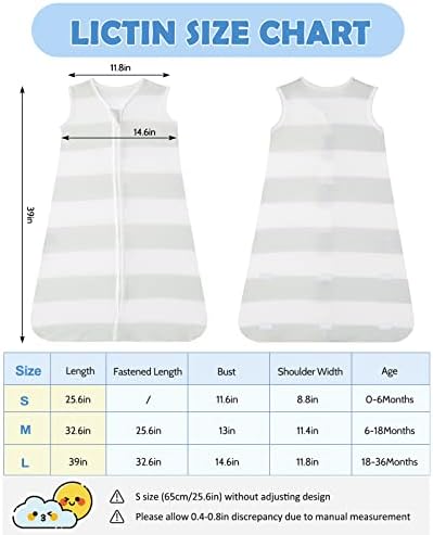 Lictin 3 Packs Baby Sleep Bag, 0.5 Tog Baby Sleeping Bag, Sleeveless Swaddle Blanket with Two-way Zipper, Baby Blanket For Newborn Boy Girl, Newborn Baby Gift, New Born Baby Essentials 0-18M