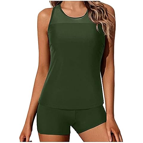 Women's Short Sleeve Tankini Swimming Costume Set Cover