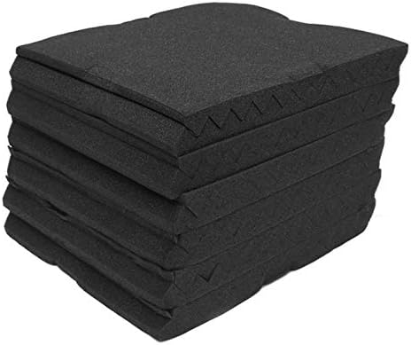 Miniatura 3 de 12 piezas de espuma de aislamiento acústico de estudio de espuma de estudio cuñas de espuma de 1 x 12 x 12 pulgadas panel de tratamiento de