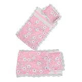 Toyvian 2juego Accesorios para Casa De Muñecas Juego De Cama Miniatura Almohadas y Sábanas Juego De Simulación