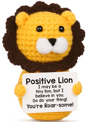 MAMAGIFTREE Positive Lion Gifts for Coworkers Women Men, Christmas Goodbye Farewell Going Away Leaving New Job Work Bestie Gifts for Coworkers, Inspirational Lion Desk Decor