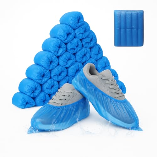 100 Cubrezapatos Desechables - Patucos Desechables - Cubre Zapatos Impermeable - Calzas Desechables Pies - Protector Zapatos Lluvia - Cubre Zapatos - Cubrezapatos Impermeable - Calzas Desechables