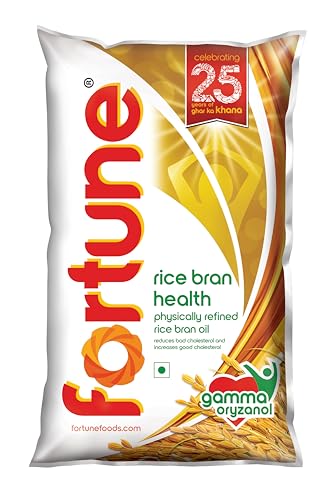Fortune Rice Bran Health Oil | Reduces Bad Cholesterol | Rich in Gamma Oryzanol | 1L/870g...