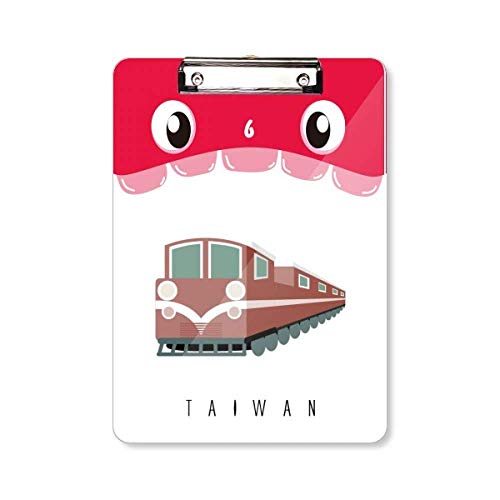 Porte-bloc de Taïwan motif train, le support rigide A4 artistique