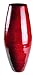 Handmade Red Bamboo Vase- Spun Lacquer Finish-12 Tall