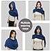Women Men Fashion Shawl Scarf Cape | Multifunctional Hooded Cowl | Medieval Linen Cotton Cowl Hood |Vintage Goth Costume Accessory (Blue)