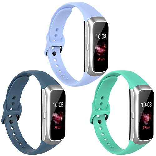 Watbro Compatible with Samsung Galaxy Fit SM-R370 Bands,Adjustable Soft Silicone Replacement Band Straps Wristbands Bracelet Fit Samsung Galaxy Fit Fitness Smartwatch for Women Men