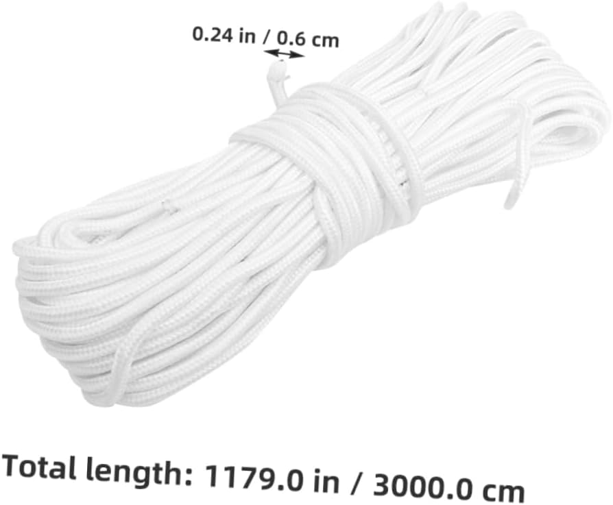 PRETYZOOM 2rolls Heavy Duty Nylon Rope for Outdoor Activities Portable Utility Cord for Camping Hiking and Clothesline Use Utility Cord