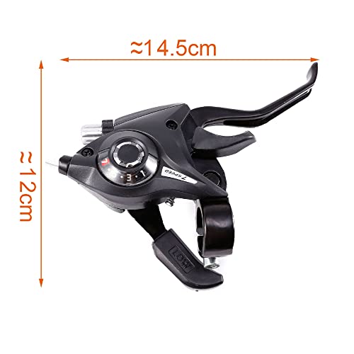 Fairedear Bicycle Brake Levers Shifter 3X8 24 Speed Shifter With Gear Indicator And V Brake Cable For Moutain Bike, Road Bike, Mtb, Bmx, Fixie Gear, Cycling (3X8 24 Speed) #TOP7