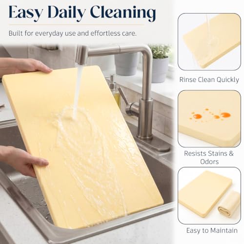 Tabla de cortar de goma sintética para cocina de 49 x 27 cm miniatura 5