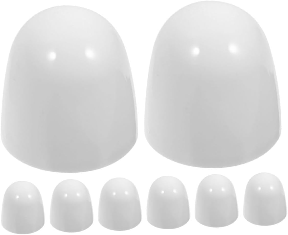 HOMSFOU Universal Toilet Bolt Caps 8 Pack 1.45 Inch Floor Bolt Covers Decorative Toilet Seat Screw Covers Easy Installation Bathroom Hardware Accessories