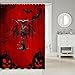 Erosebridal Gothic Dragon Fabric Shower Curtain | Halloween Bats Pumpkin Bath Curtain 72