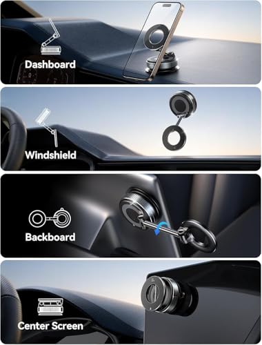 Image of 2026 Upgraded 360 Vaccum Magnetic Phones Holder, Magnetic Car Phone Mount, Hands-Free Suction Cup Holder for Car /Gym /Mirror /Car Dashboard, Car Mount Compatible with All Smartphone (Prime Series)