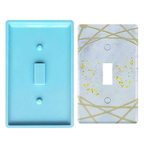 2Pcs Light Switch Cover Resin Mold, Switch Socket Panel Plaster Mold,Light Switch Mold, Silicone Mould Epoxy Mold for DIY Jewelry Craft