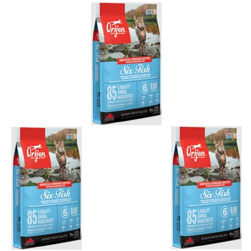 Orijen Cat Six Fish 3x340g Alimento Completo Gatti Adulti