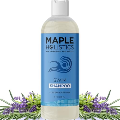 After Swim Shampoo for Kids & Adults - Clarifying Shampoo for Chlorine Removal Kids Friendly Formula with Tea Tree and Rosemary Essential Oils - Pool for Swimmers with Replenishing Oils