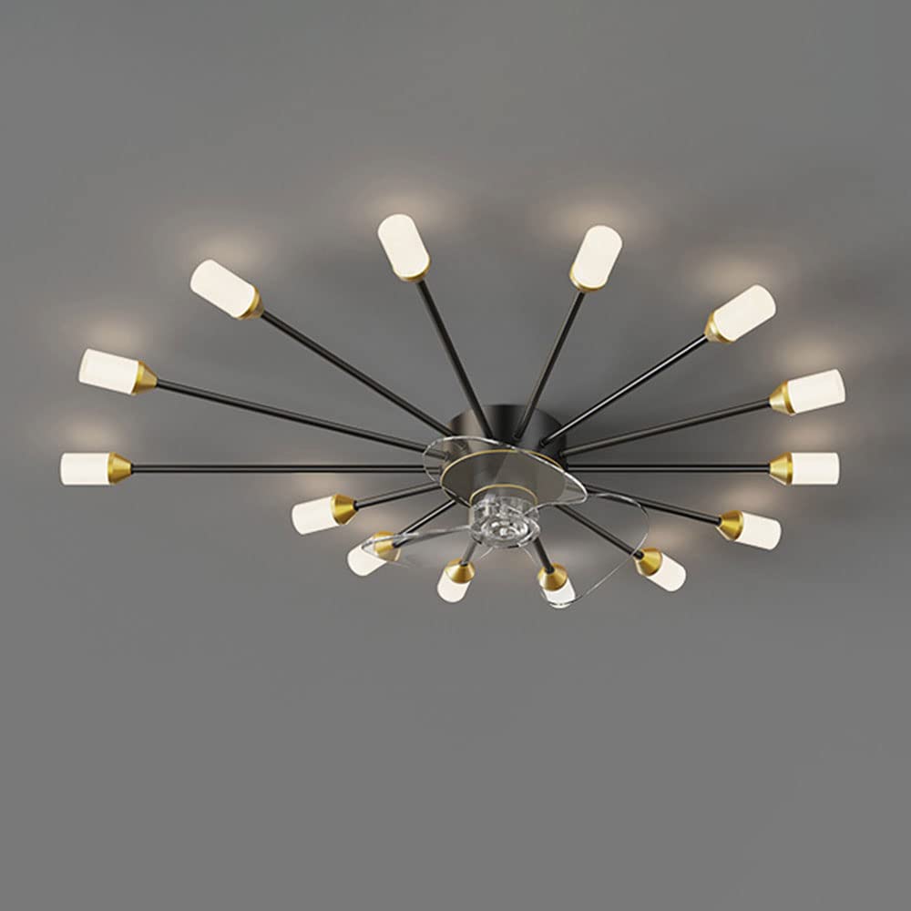 Ventilateur de plafond avec lampe LED variable 3 vitesses ventilateur muet pour salon et chambre