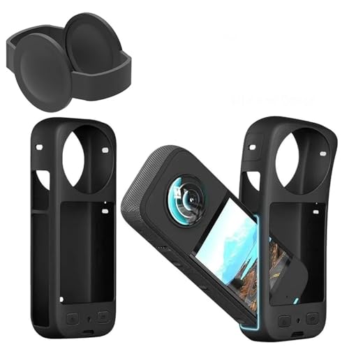 Image of Insta 360 One X3 Silicon Cover Camera Protection Accessories with Protective Frame Sports Camera Black Cover