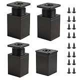 BieMian 4 piedini per mobili, colore nero, 60 mm, gambe per mobili, colore bianco, per comò, divano, credenza, divano, scrivania, sedie, letto, piedi per divano