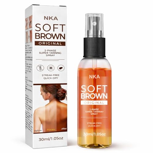 Gradual Self Tanning Spray 30 mL | Bronzing Body Tan Mist for Natural Looking Glow | Quick Dry, Streak Free | Buildable Colour for Face & Body | Travel Size