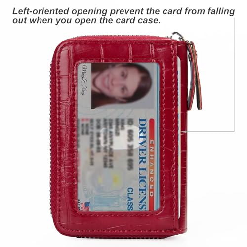 Image of Credit Card Wallet, RFID Card Case Wallet, Zipper Card Cases Holder for Men Women, RFID Blocking, KeyChain Wallet, Compact Size Card Organizer Case for Women