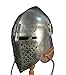 Helmet with Adjustable Visor and Comfortable Cusion Leather Strap Medieval Helmet Armour Battle Gift for Cosplay and LARP