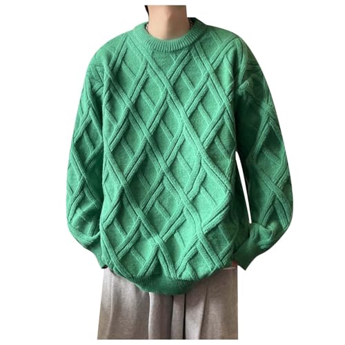 Knitted Pullover Sweaters Plus Size Crew Neck Thick Sweater Knitwear Knitted Pullover Sweaters