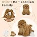 Tezituor Realistic Pomeranian Stuffed Animal Plush Toy,13.8