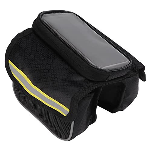 KIMISS Bolsa de Marco de Bicicleta - Soporte de Teléfono de Bicicleta Impermeable para Teléfonos de 3.5-4.8 Pulgadas - Box/Cover de Pantalla Táctil TPU Resistente a los Choques con Cintas