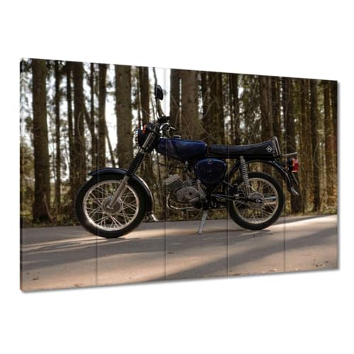 Peinture imprimée toile moto classique tableau mural salon décoration industrielle 100 x 70