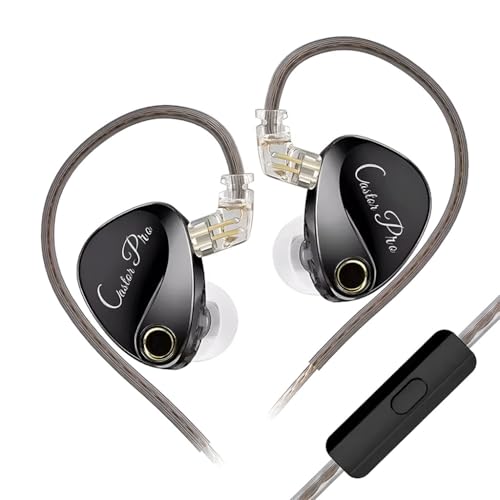 Image of KZ Castor Pro IEM with HD Mic, Dual 10mm Dynamic Driver, Harman Target Improved Bass for Hi-Res Audio Quality, 4 Tuning Switch, Oxygen Free Copper Flat Cable, 0.78mm 2Pin & 3.5mm Plug Compatible
