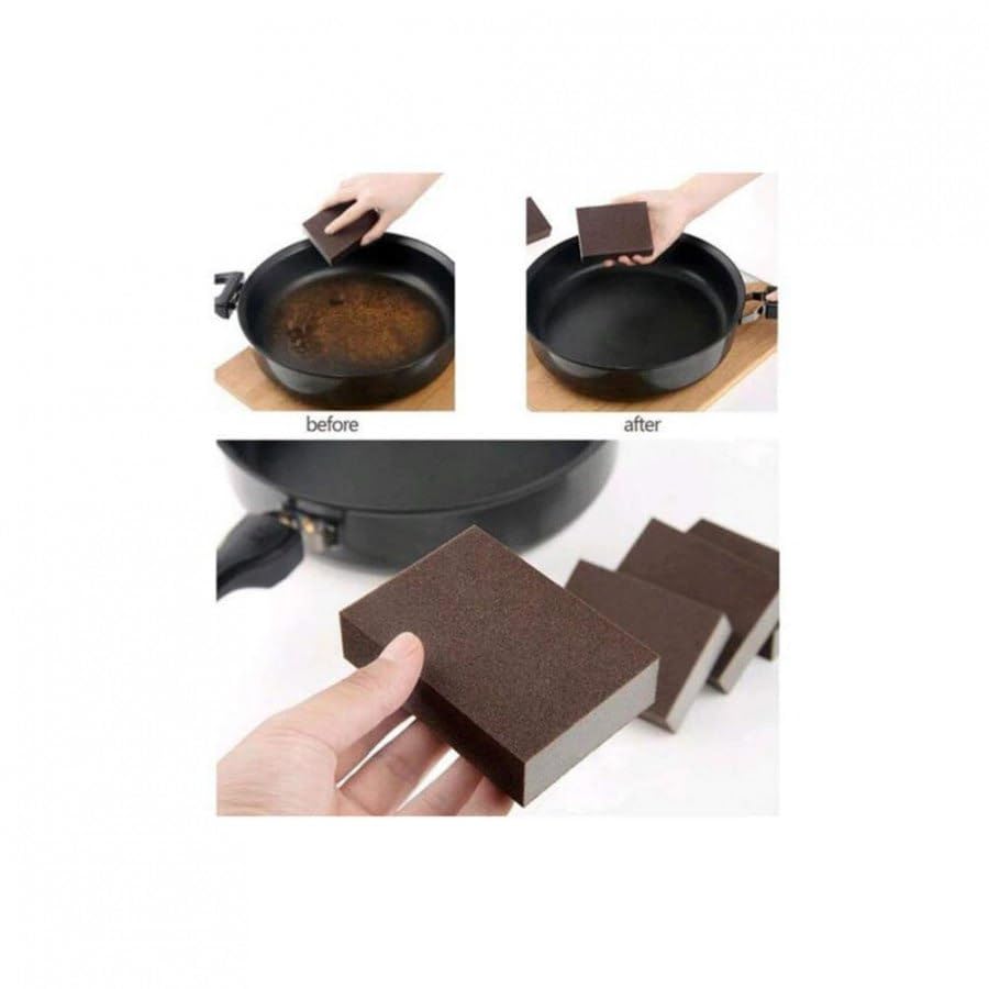 LARYNX Sanding Sponge Block for Kitchen Use, Multipurpose Sand Paper Magic Scrub Sponge Deep Cleaner Kitchen Tool (Small Size, Pack of 2) 2