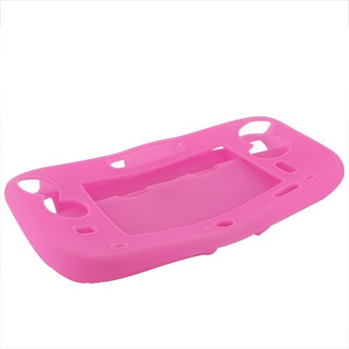 Skque Silicone Gel Protection Case Cover for Nintendo Wii U Gamepad, Pink